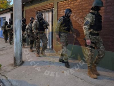 Allanamientos por amenazas, permitieron el secuestro de drogas en El Chañar