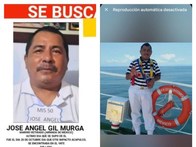 Identifican a marinero de Acapulco desaparecido tras el paso del huracán Otis