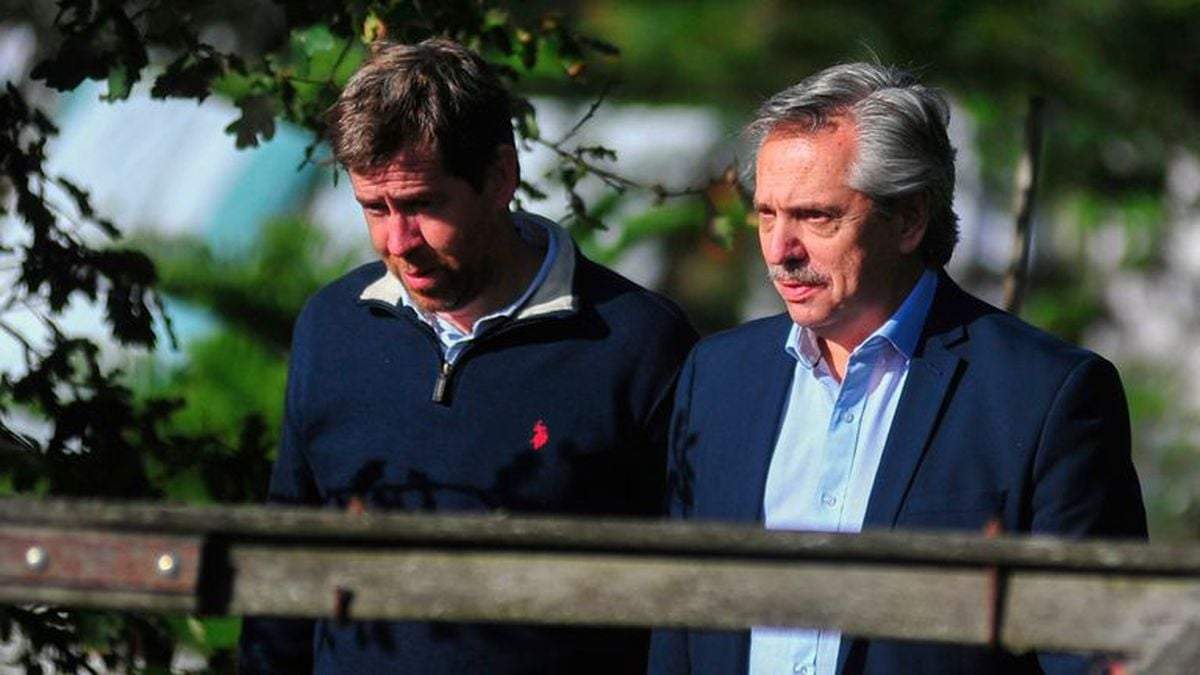 Juan Pablo Biondi y Alberto Fernández. Fuente: (Twitter)