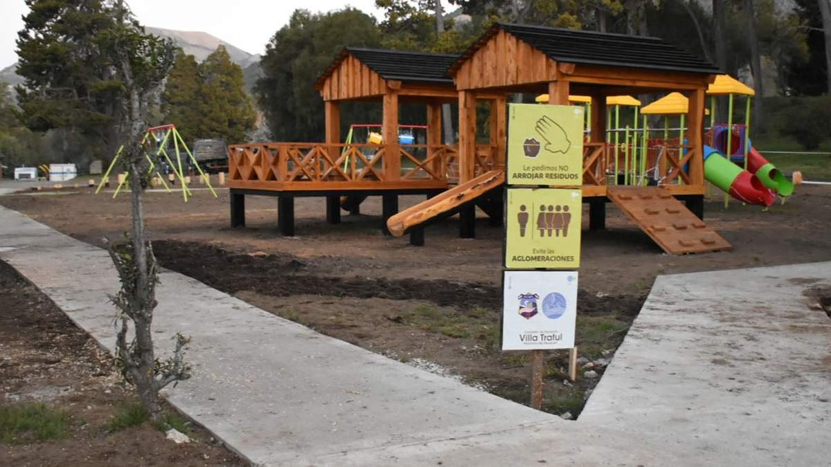 El parque integrador “Atilio Gallegos” de Villa Traful. Fuente: (Twitter)