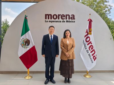 Pese a presiones de EU, Luisa Alcalde se reúne con embajador de China en México