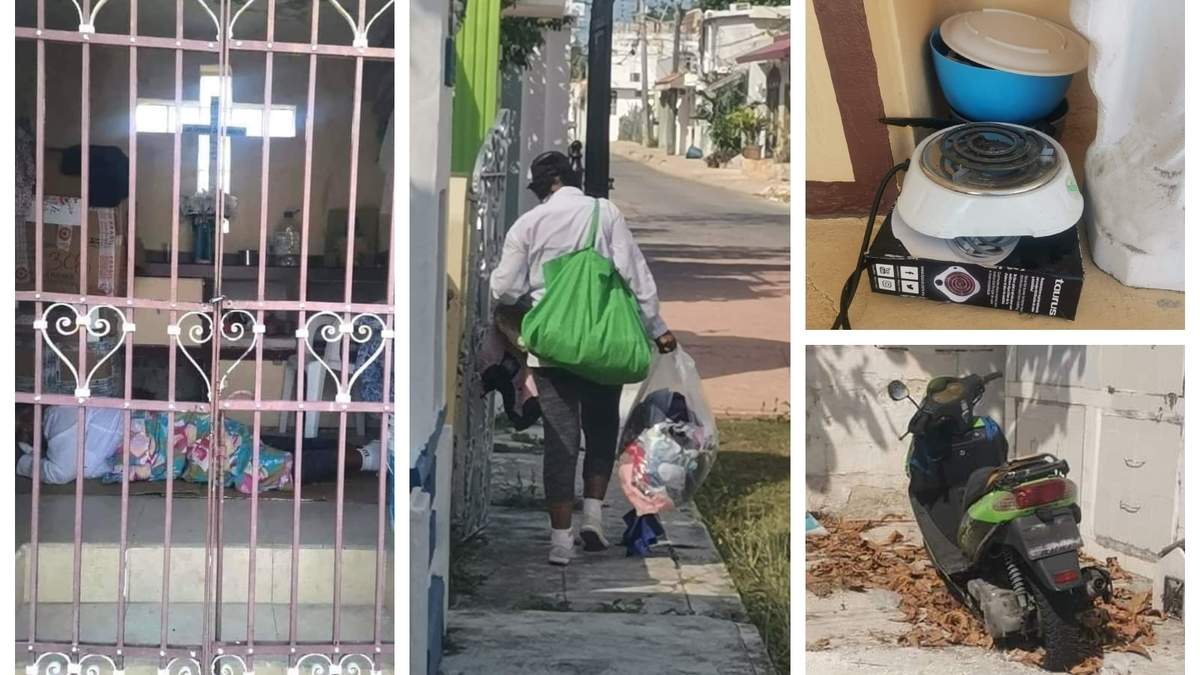 El hombre fue captado durmiendo en el suelo del mausoleo