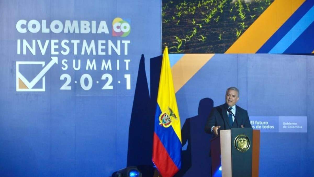 El presidente Iván Duque en Colombia Investment Summit 2021