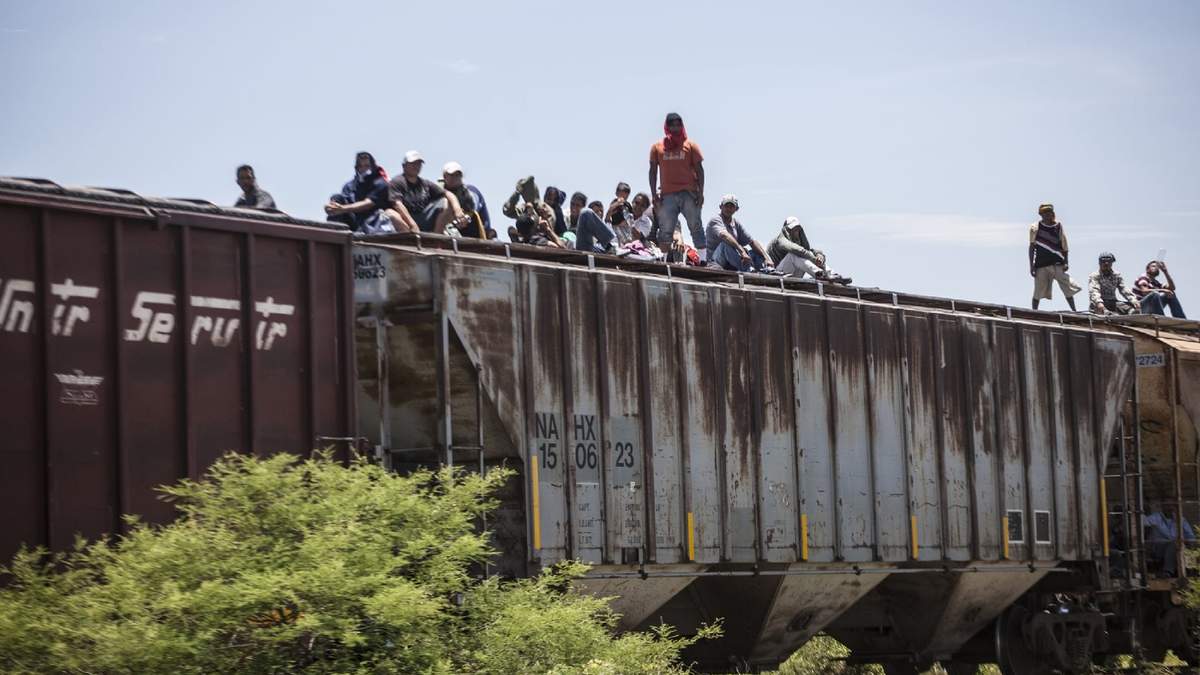 Migrantes a su paso por México