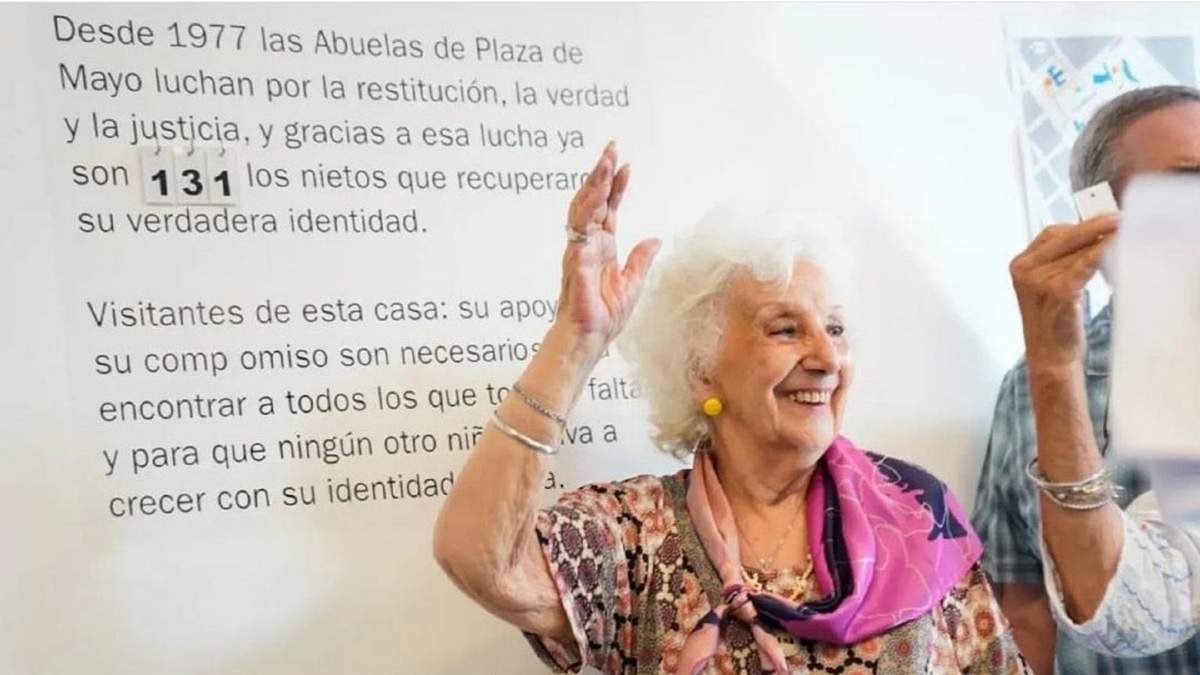 Estela de Carlotto, titular de Abuelas de Plaza de Mayo. Fuente: Facebook
