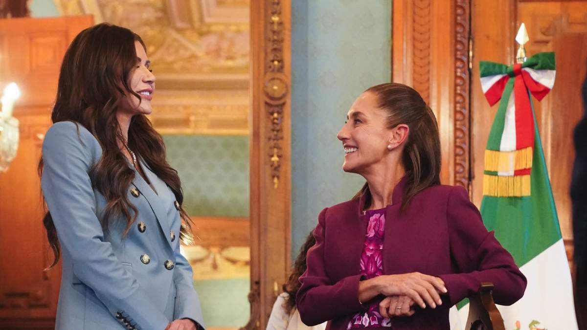 Kristi Noem y Claudia Sheinbaum en la reunión del viernes