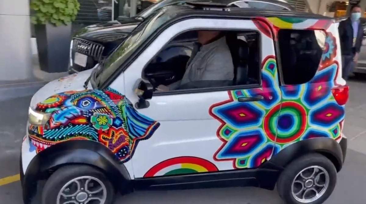 El auto eléctrico de la empresa Quantum que probó Marcelo Ebrard