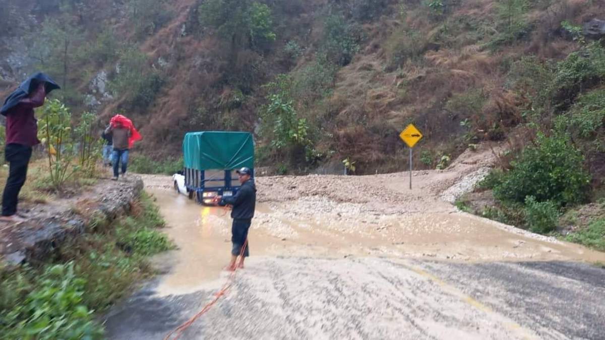 Zona afectada por el huracán Agatha