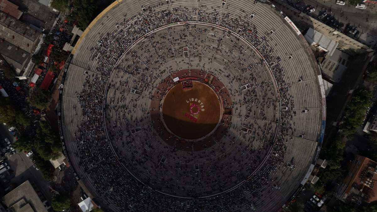 Vista cental de la Plaza de Toros México