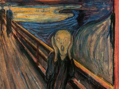 Activistas por el medio ambiente intentan pegarse al marco de "El Grito", de Munch