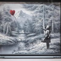 "Niña con globo": Obra de Bansky se vende por 17.9 millones de dólares