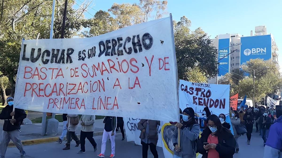 Autoconvocados del Castro Rendón en lucha. Fuente: (Twitter)