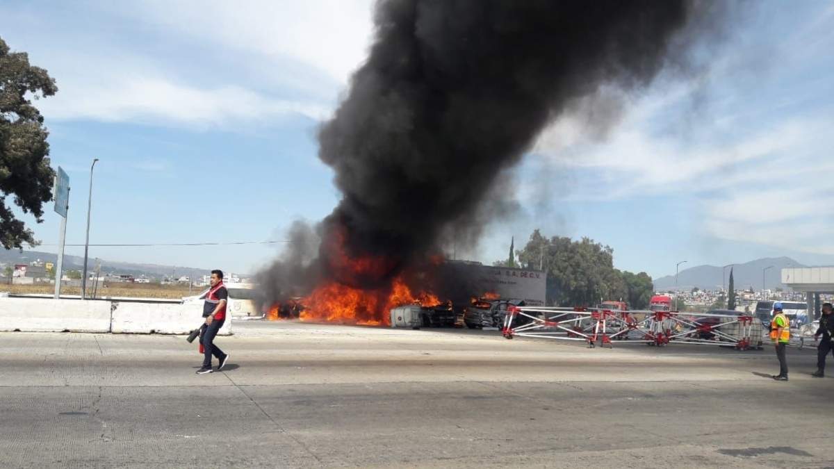 El accidente en la caseta San Marcos de la autopista México-Puebla