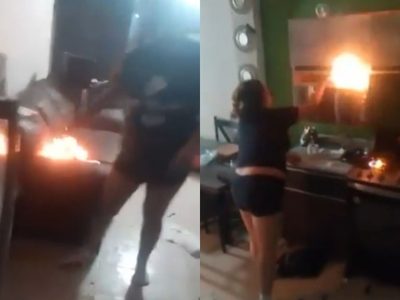 Detienen a mujer que incendió su casa tras discutir con su pareja en Torreón (VIDEO)