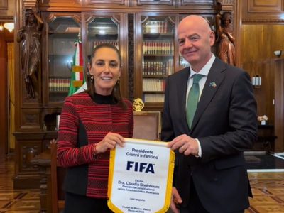 Inauguración del Mundial será histórica: Sheinbaum tras reunirse con el presidente de la FIFA