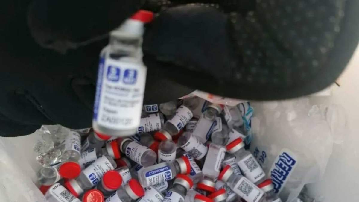 Las vacunas iban ocultas en una hielera, entre refrescos y golosinas