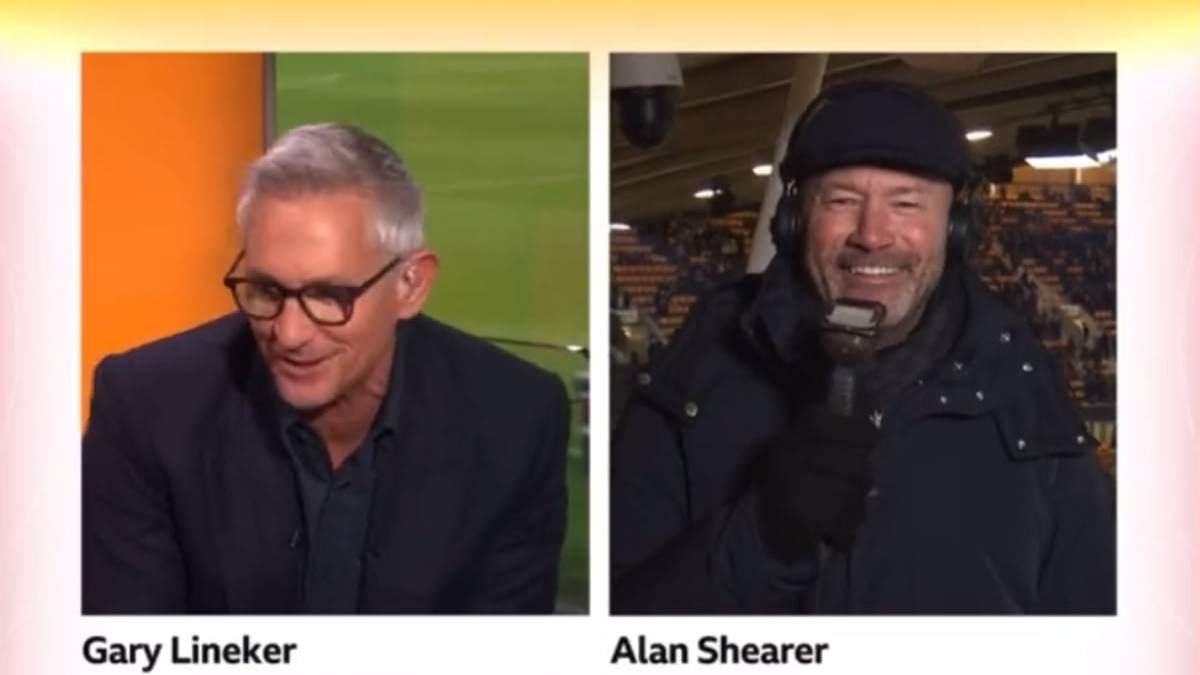 Gary Lineker y Alan Shearer, comentaristas de la BBC