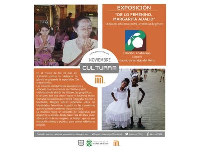 'De lo femenino”, muestra fotográfica en el Metro de la CDMX