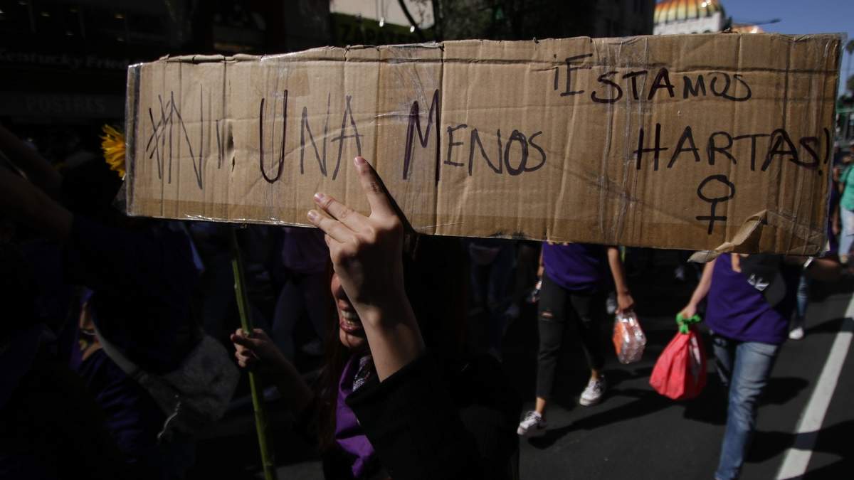 Protesta contra la violencia hacia las mujeres