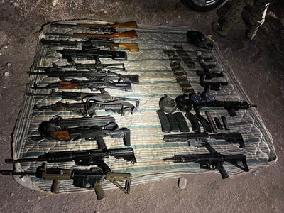 Asegura Gabinete de Seguridad de Alfonso Durazo arsenal de alto poder en Navojoa