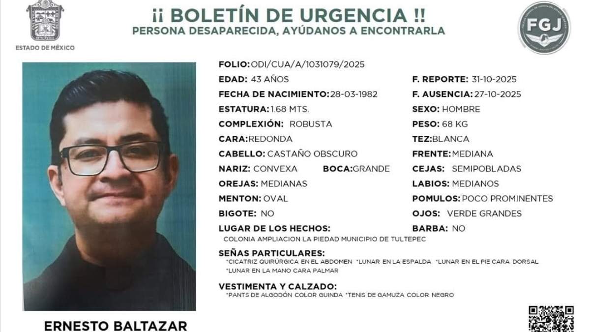 El sacerdote Ernesto Baltazar Hernández Vilchis, de 43 años