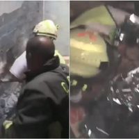 Rescatan a bebé atrapada entre dos muros en la CDMX (VIDEO)