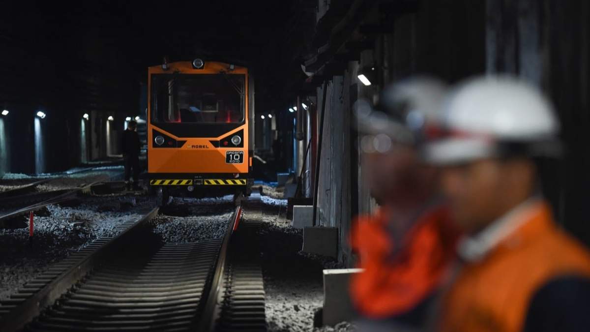 Obra del tramo subterráneo en la Línea 12