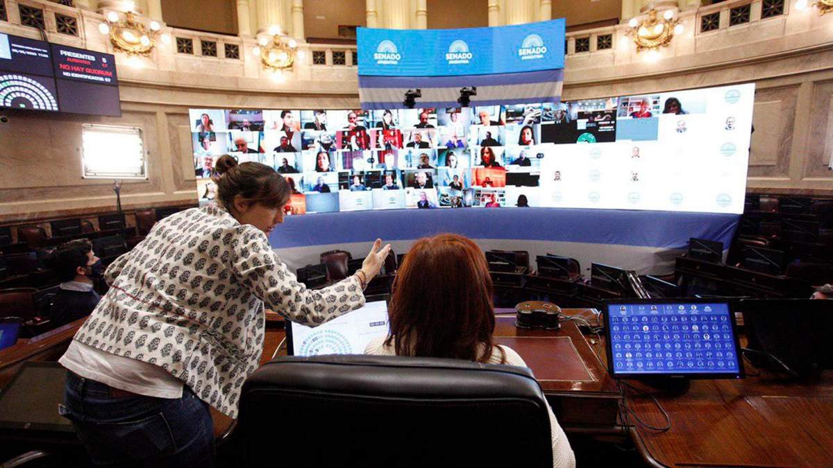 Cristina Fernández de Kirchner en el Senado. Fuente: (Twitter)