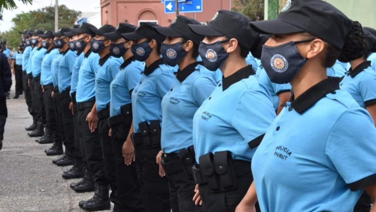 Efectivos policiales de Comodoro Rivadavia. Fuente: (Twitter)