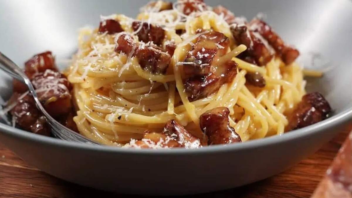Pasta carbonara. Fuente: (Instagram).