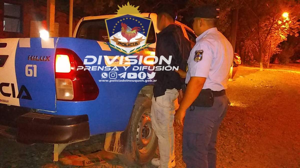 Demorado en Centenario luego de robar un comercio. Fuente: (Policía de Neuquén)