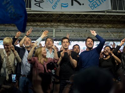 Wado de Pedro en el acto en homenaje a Néstor Kirchner en Bariloche