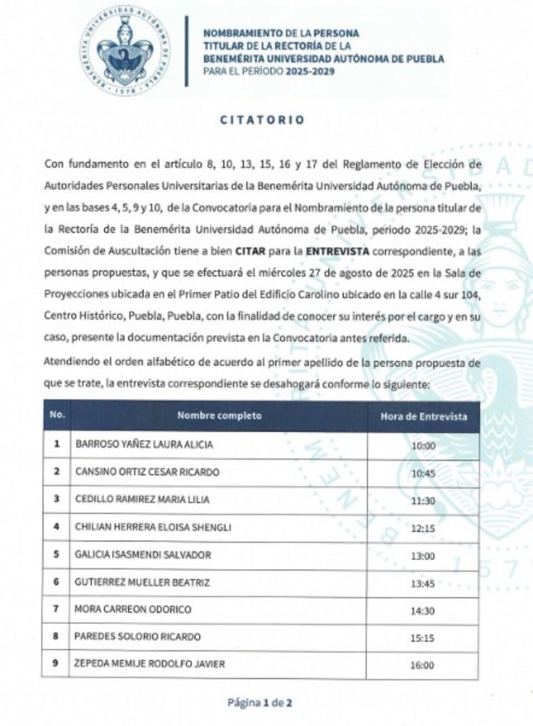 lista okjas