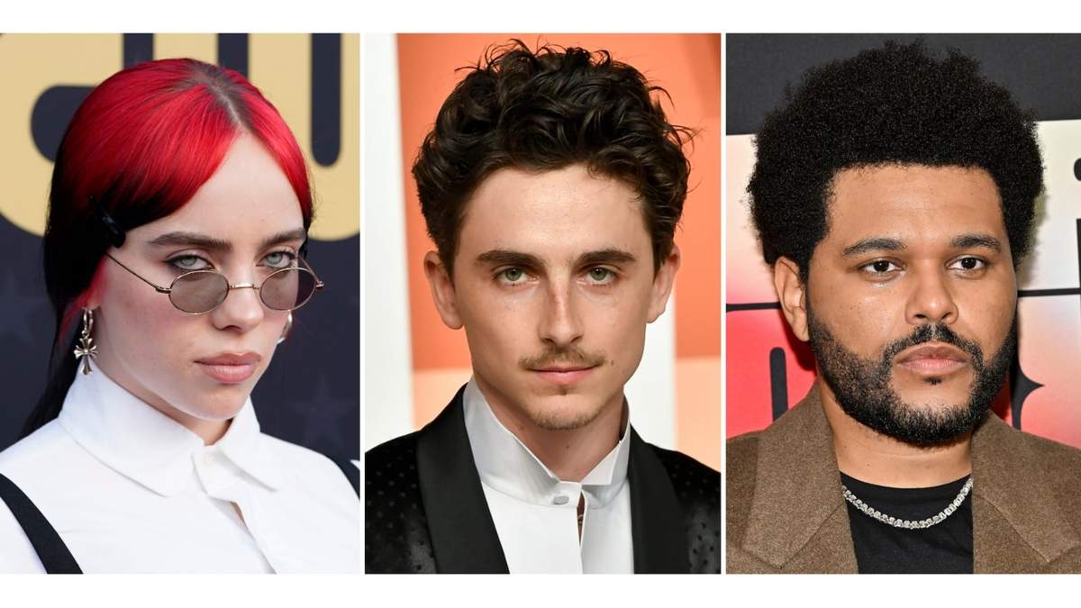 Billie Eilish, Timothée Chalamet y The Weeknd