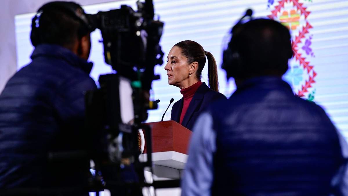 La presidenta durante la conferencia de prensa