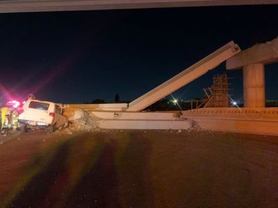 Colapsa puente en tramo de la México-Pachuca que conectará con el AIFA