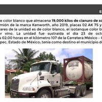 Hallan en el Edomex camión cargado con cianuro de sodio que había sido robado