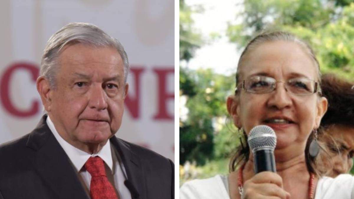 El presidente López Obrador y su prima, Felipa Obrador