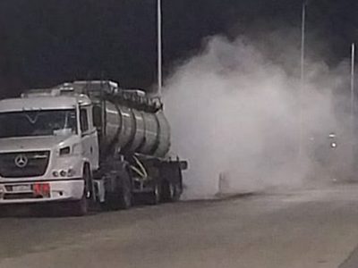 Fuga de ácido: un camión perdió miles de litros de una peligrosa sustancia en plena ruta bonaerense
