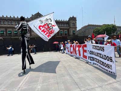 Cede la CNTE: libera el Zócalo para el cierre de Sheinbaum (Video)