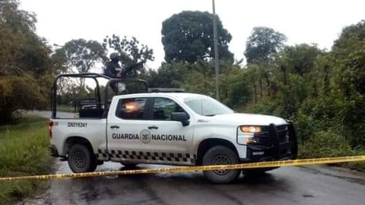 La Guardia Nacional acordonó el sitio donde se localizó el cadáver