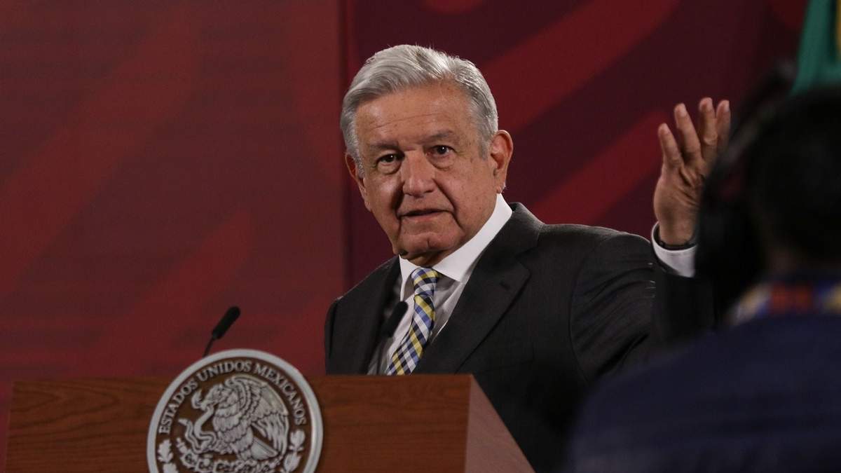 El presidente durante su conferencia matutina en Palacio Nacional