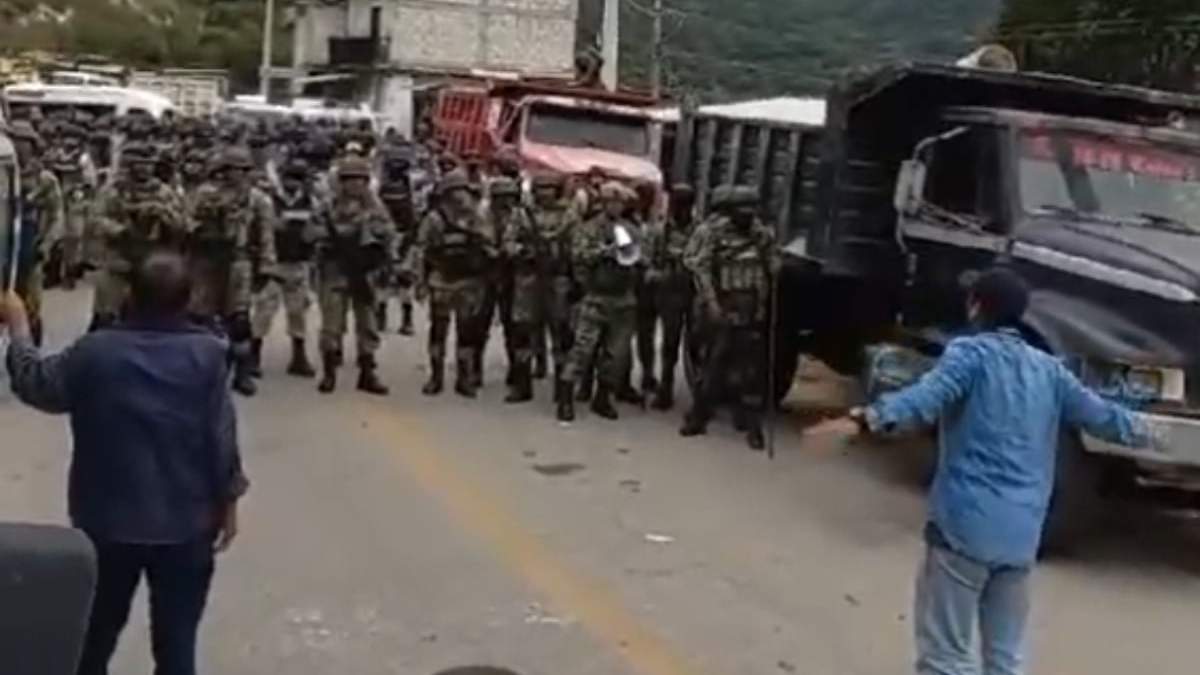 Habitantes de la Sierra de Chiapas impidieron el paso de las Fuerzas Armadas por unas 24 horas