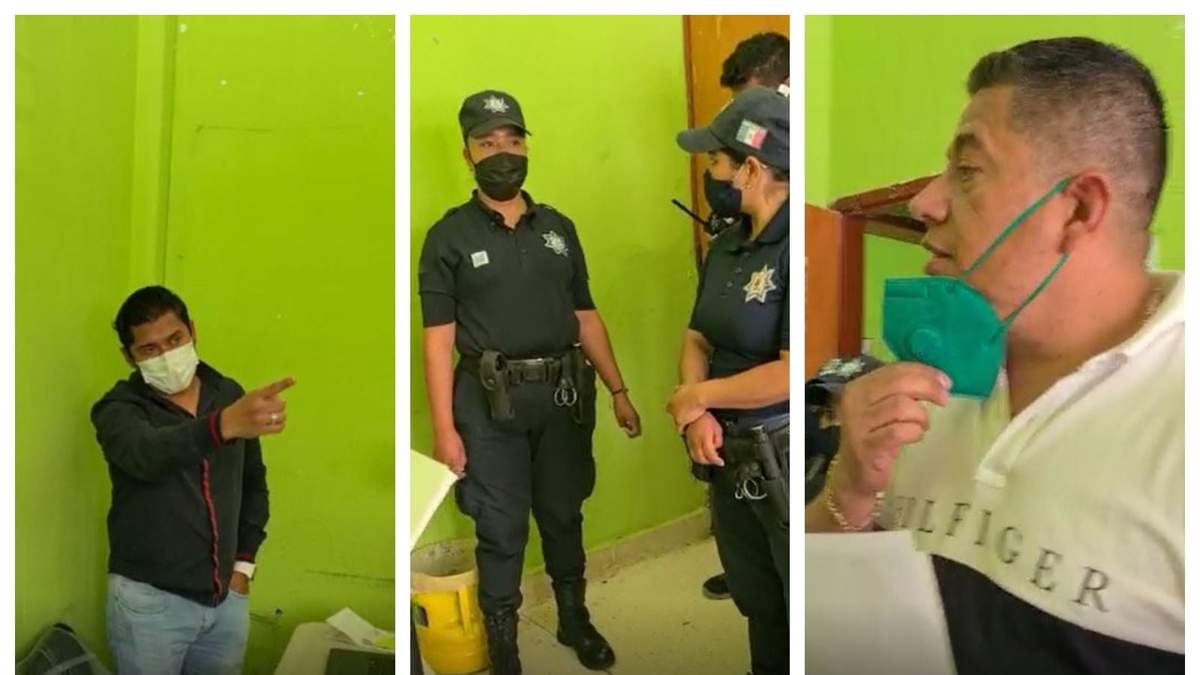 El alcalde de Bochil (der.), acusado por su sindica y dos regidoras