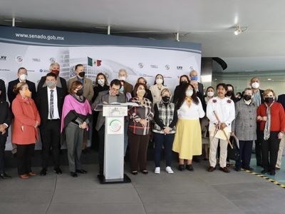 AMLO "encarna a la nación, a la patria y al pueblo": senadores de Morena