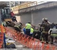 Un trabajador murió y otro resultó herido por derrumbe en obra de drenaje sobre Río San Joaquín