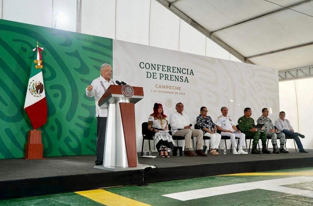 Conferencia de prensa matutina desde Campeche, 5 de diciembre de 2022, la más larga desde que inició su gobierno