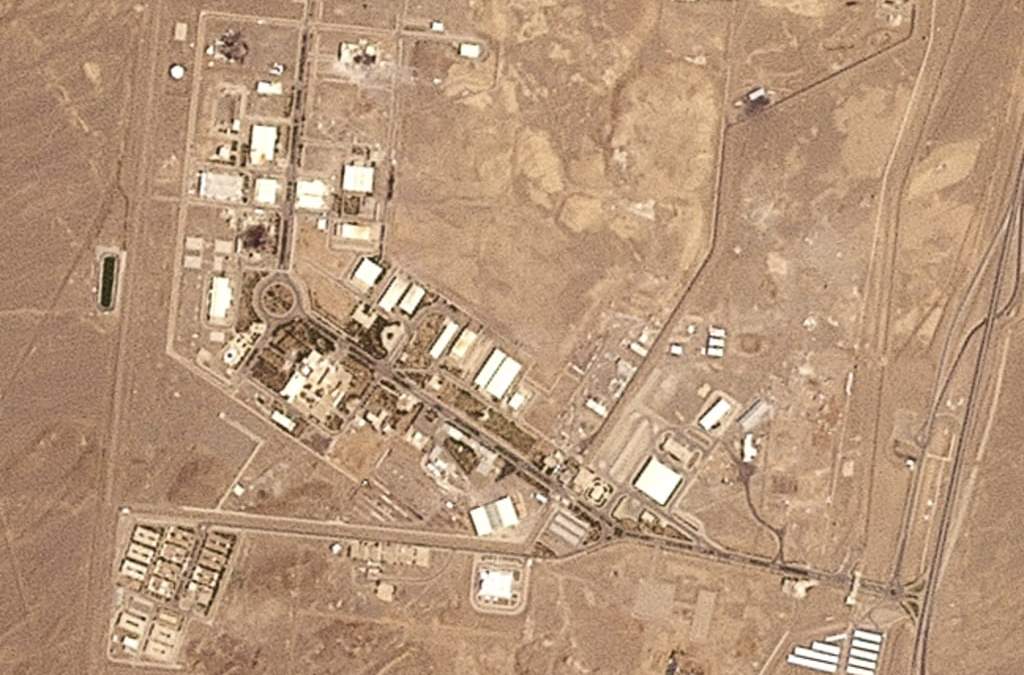 Esta imagen satelital de Planet Labs PBC muestra la instalación nuclear de enriquecimiento de uranio de Natanz, a 217 kilómetros al sureste de Teherán, Irán