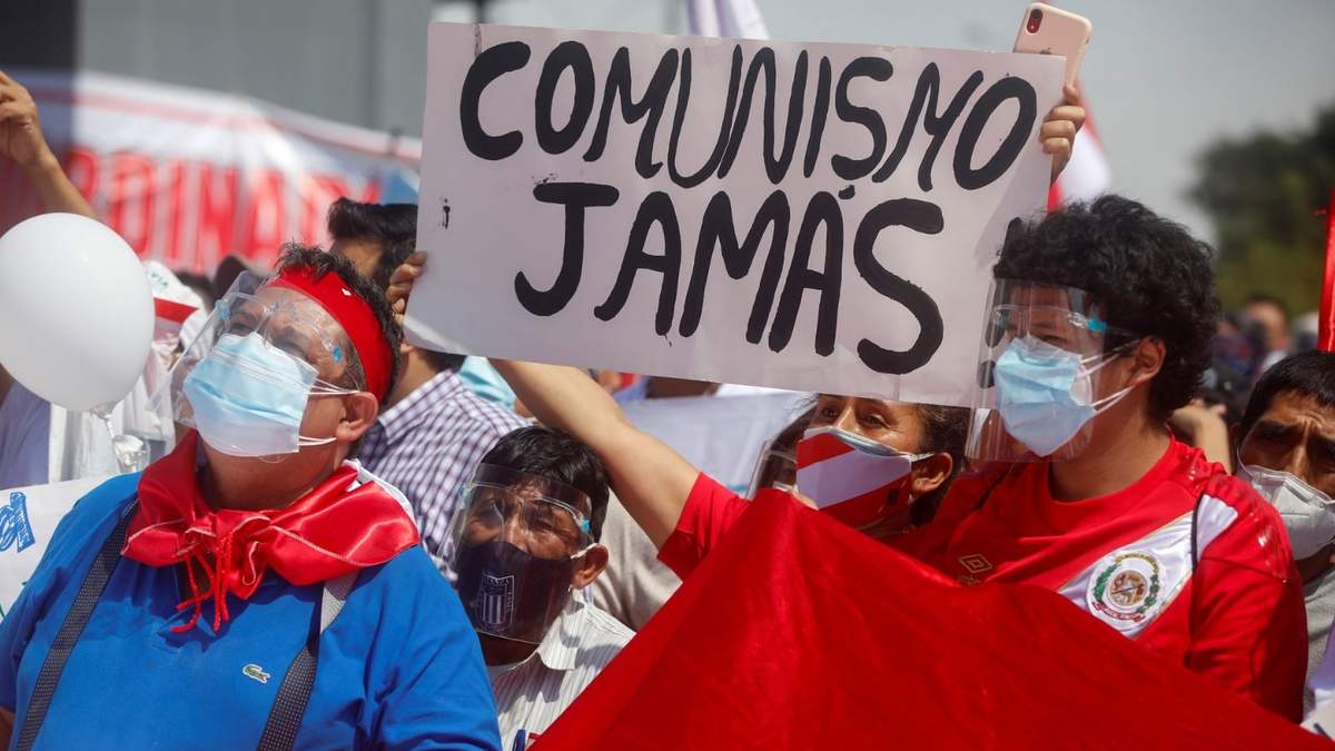 Protestas antigubernamentales en Perú. Fuente: (Twitter)