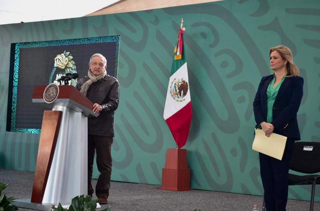 El presidente desde la conferencia matutina en Chihuahua